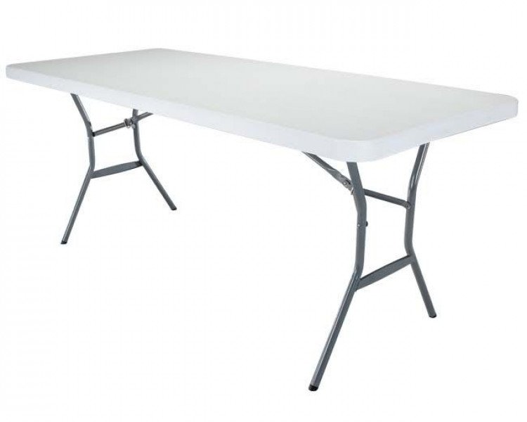 6' White Tables ( Fits 6 Chairs Comfortably)