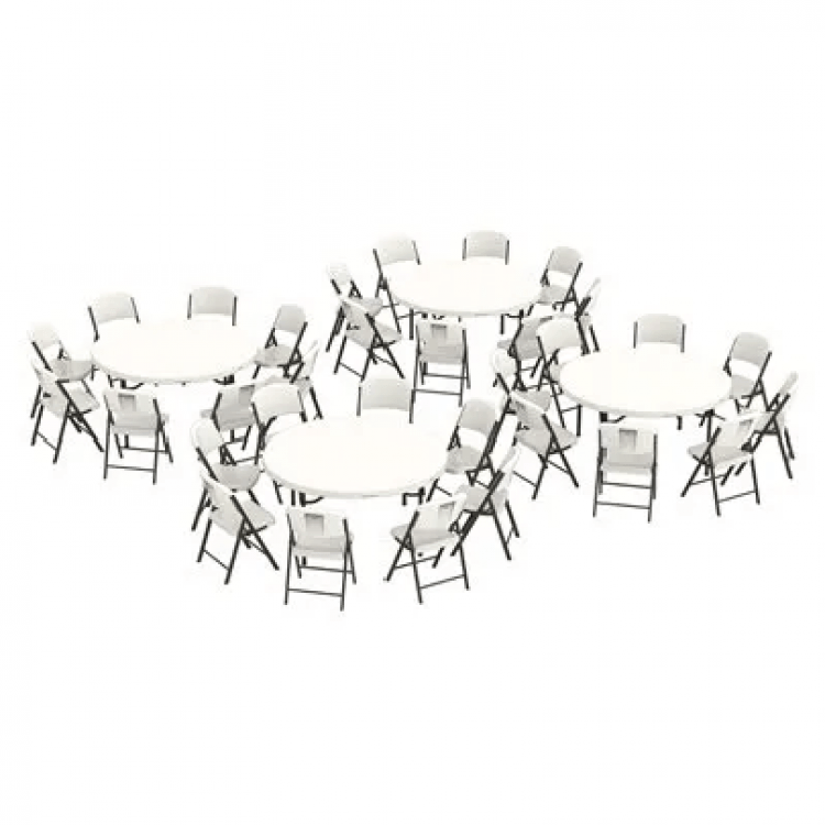 Tent, round table & chair bundle