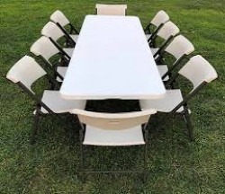 8 Foot Table (Fits 8-10 chairs)